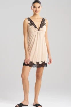 Natori Chemises-Enchant V-Neck Lace Applique Chemise