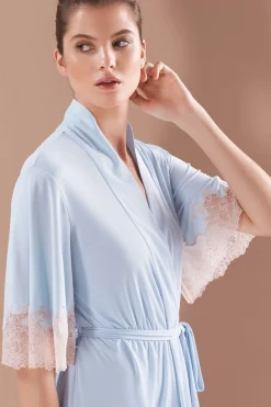 Natori Plus Sizes|Robes & Kimonos-Enchant Wrap With Lace