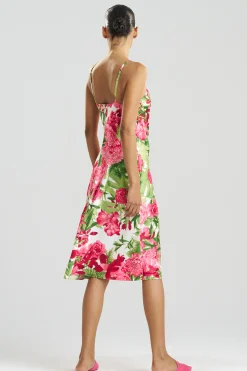 Natori Plus Sizes|Gowns-Enchanted Peony Satin Gown