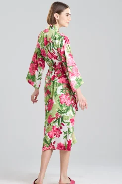 Natori Plus Sizes|Robes & Kimonos-Enchanted Peony Satin Robe