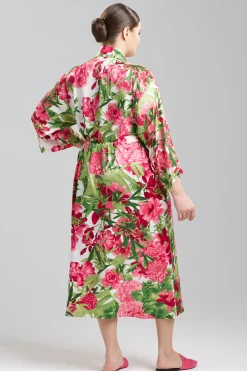 Natori Plus Sizes|Robes & Kimonos-Enchanted Peony Satin Robe