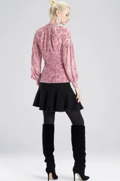 Natori Tops, Shirts & Tunics-Fallen Floral Burnot Top