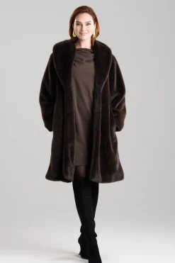 Natori Jackets & Outerwear-Faux Mink Coat