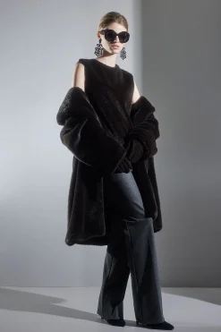 Natori Jackets & Outerwear-Faux Mink Coat