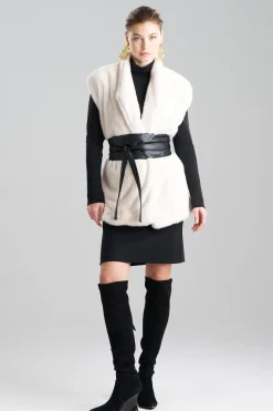 Natori Jackets & Outerwear-Faux Mink Vest