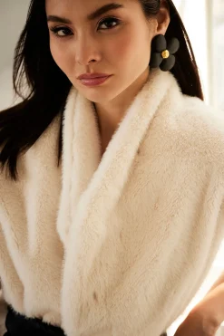 Natori Jackets & Outerwear-Faux Mink Vest