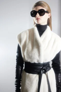 Natori Jackets & Outerwear-Faux Mink Vest