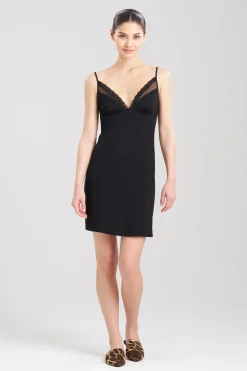 Natori Chemises-Feathers Essentials Lenzing™ Ecovero™ Viscose Lace Applique Chemise