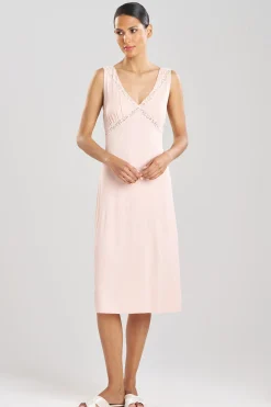 Natori Gowns-Feathers Essentials Lenzing™ Ecovero™ Viscose Lace Applique Gown