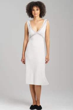 Natori Gowns-Feathers Essentials Lenzing™ Ecovero™ Viscose Lace Applique Gown