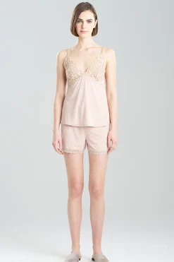Natori Pajama Sets-Feathers Essentials Lenzing™ Ecovero™ Viscose Lace Applique Cami PJ