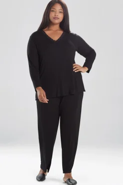 Natori Plus Sizes|Pajama Sets-Feathers Essentials PJ
