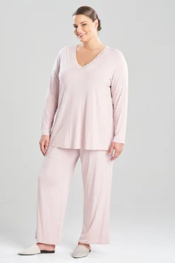 Natori Plus Sizes|Pajama Sets-Feathers Essentials PJ