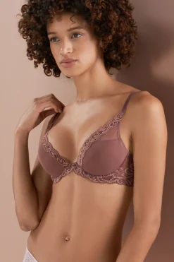 Natori T-Shirt Bras|Underwire Bras-Feathers Plunge T-Shirt Bra - Basics