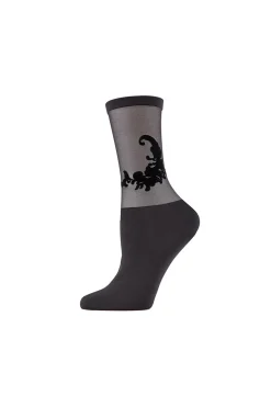 Natori Socks-Feathers Sheer Crew Socks