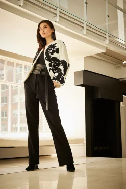 Natori Jackets & Outerwear-Felt Embroidered Crop Jacket