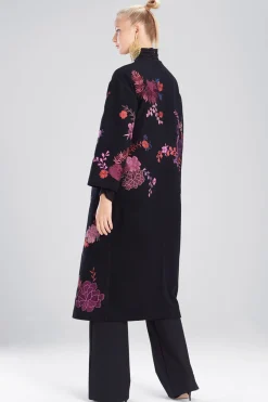 Natori Jackets & Outerwear-Felt Wool Embroidered Jacket