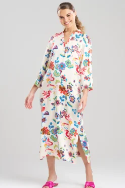 Natori Caftans|Plus Sizes-Fleur Dragon Caftan