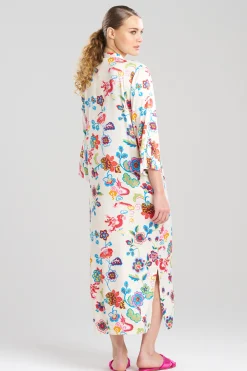 Natori Caftans|Plus Sizes-Fleur Dragon Caftan
