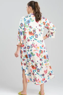 Natori Caftans|Plus Sizes-Fleur Dragon Caftan
