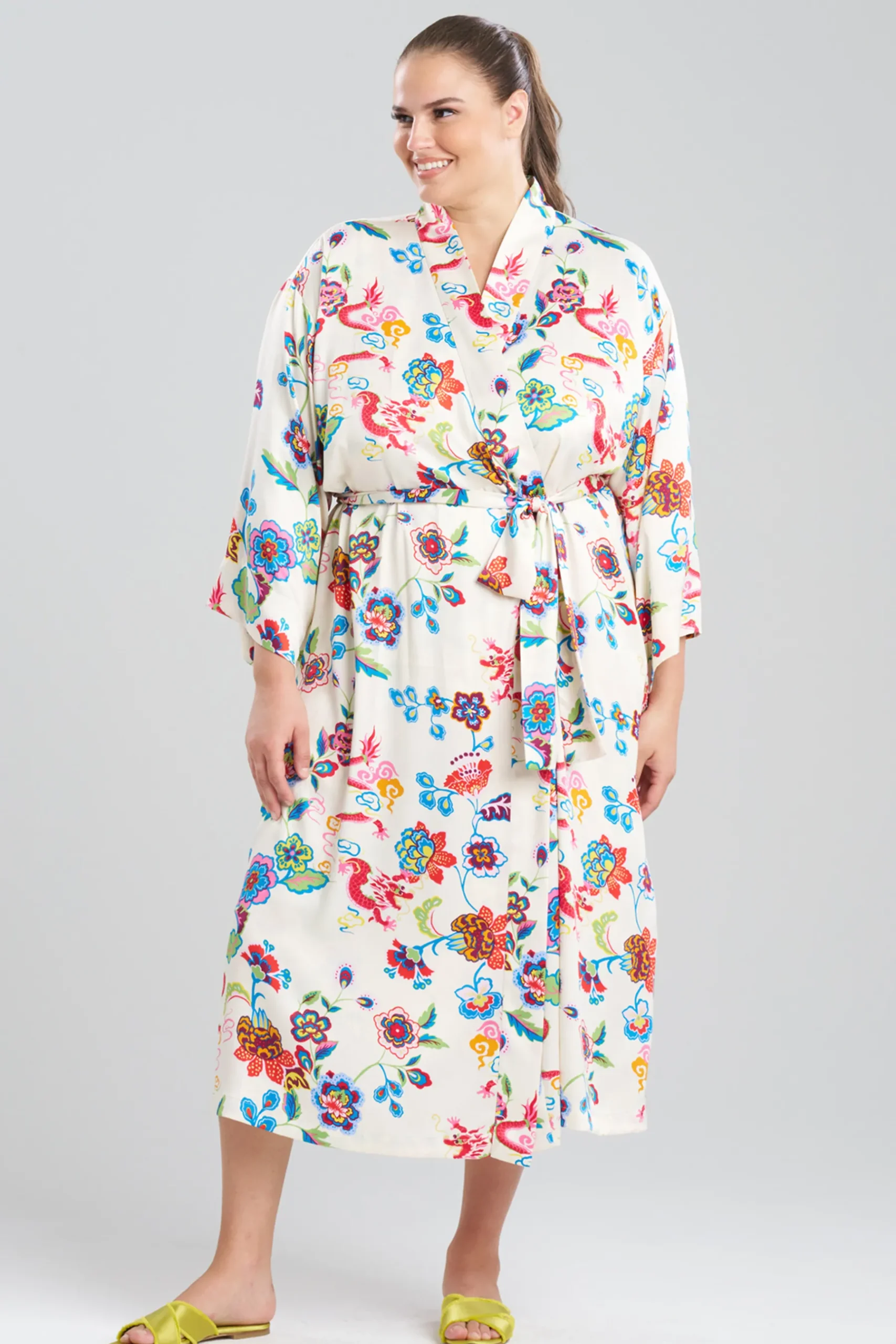 Natori Plus Sizes|Robes & Kimonos-Fleur Dragon Robe