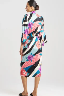 Natori Robes & Kimonos-Floral Tapestry Satin Robe