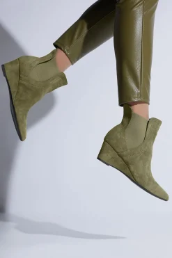 Natori Boots-Gaisha-Su Suede Wedge Bootie
