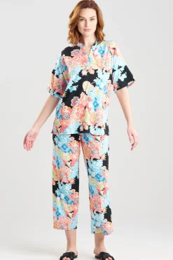 Natori Pajama Sets-Geisha Garden Cozy Knit PJ