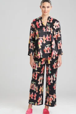 Natori Pajama Sets-Geisha-Printed Satin PJ