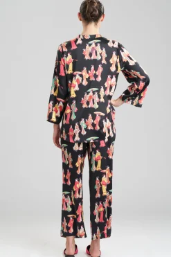 Natori Pajama Sets-Geisha-Printed Satin PJ