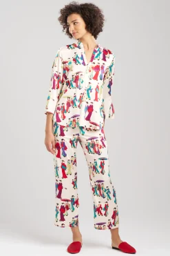 Natori Pajama Sets-Geisha-Printed Satin PJ