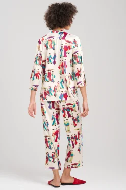 Natori Pajama Sets-Geisha-Printed Satin PJ