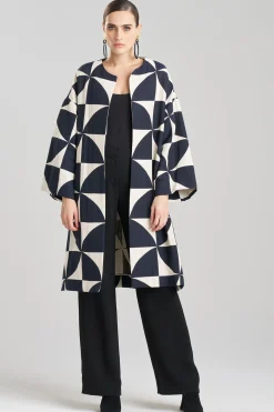 Natori Jackets & Outerwear-Geo Mod Jacquard Coat