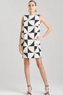 Natori Dresses-Geo Mod Jacquard Shift Dress