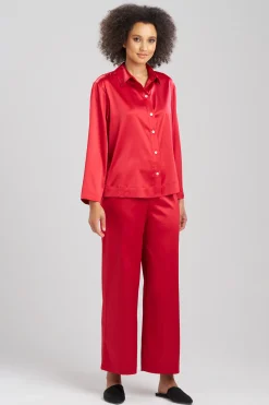 Natori Pajama Tops-Glamour Button Down Top