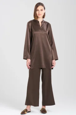 Natori Sleepshirts-Glamour Mandarin Tunic Sleepshirt