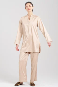 Natori Sleepshirts-Glamour Mandarin Tunic Sleepshirt