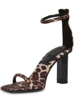 Natori Sandals-Glow Luxe Leopard Satin Block Heel Sandal