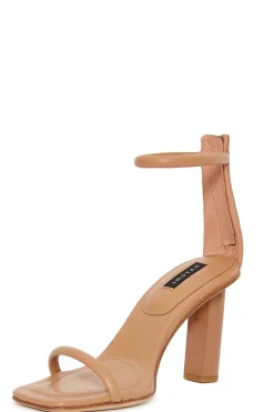 Natori Sandals-Glow Nappa Leather Block Heel Sandal
