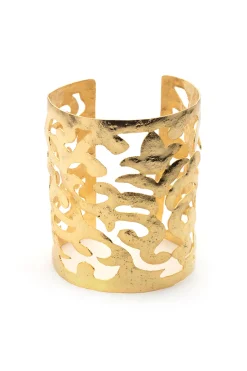 Natori Bracelets-Plated Scroll Cuff Bangle