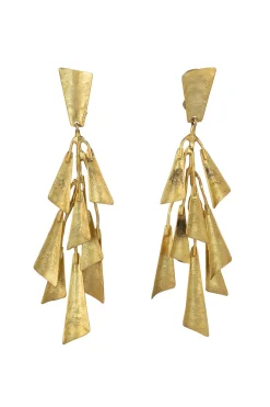 Natori Earrings-plated Brass Fringe Clip Earrings