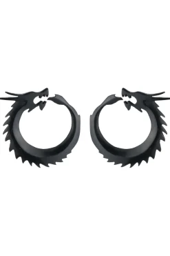 Natori Earrings-Horn Dragon Clip Earrings
