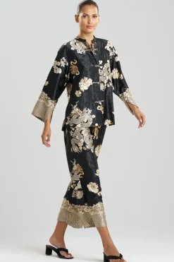 Natori Pajama Sets-Imperial Dragon Jacquard Mandarin PJ