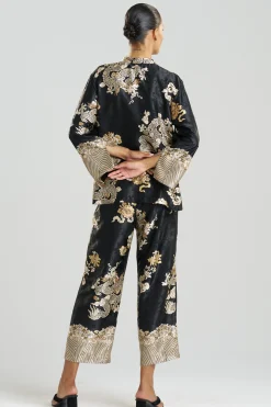 Natori Pajama Sets-Imperial Dragon Jacquard Mandarin PJ