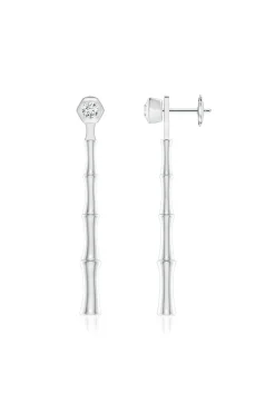 Natori Earrings|Indochine-Indochine Bamboo 14k Diamond Multi-Wear Linear Earrings