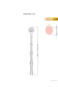Natori Earrings|Indochine-Indochine Bamboo 14k Diamond Multi-Wear Linear Earrings