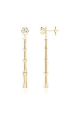 Natori Earrings|Indochine-Indochine Bamboo 14k Diamond Multi-Wear Linear Earrings