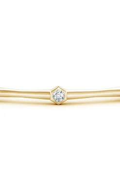Natori Bracelets|Indochine-Indochine 14k 3-Diamond Bamboo Hinged Bracelet