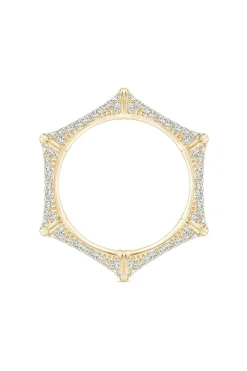 Natori Rings|Indochine-Indochine 14k Diamond Pave Bamboo Eternity Ring