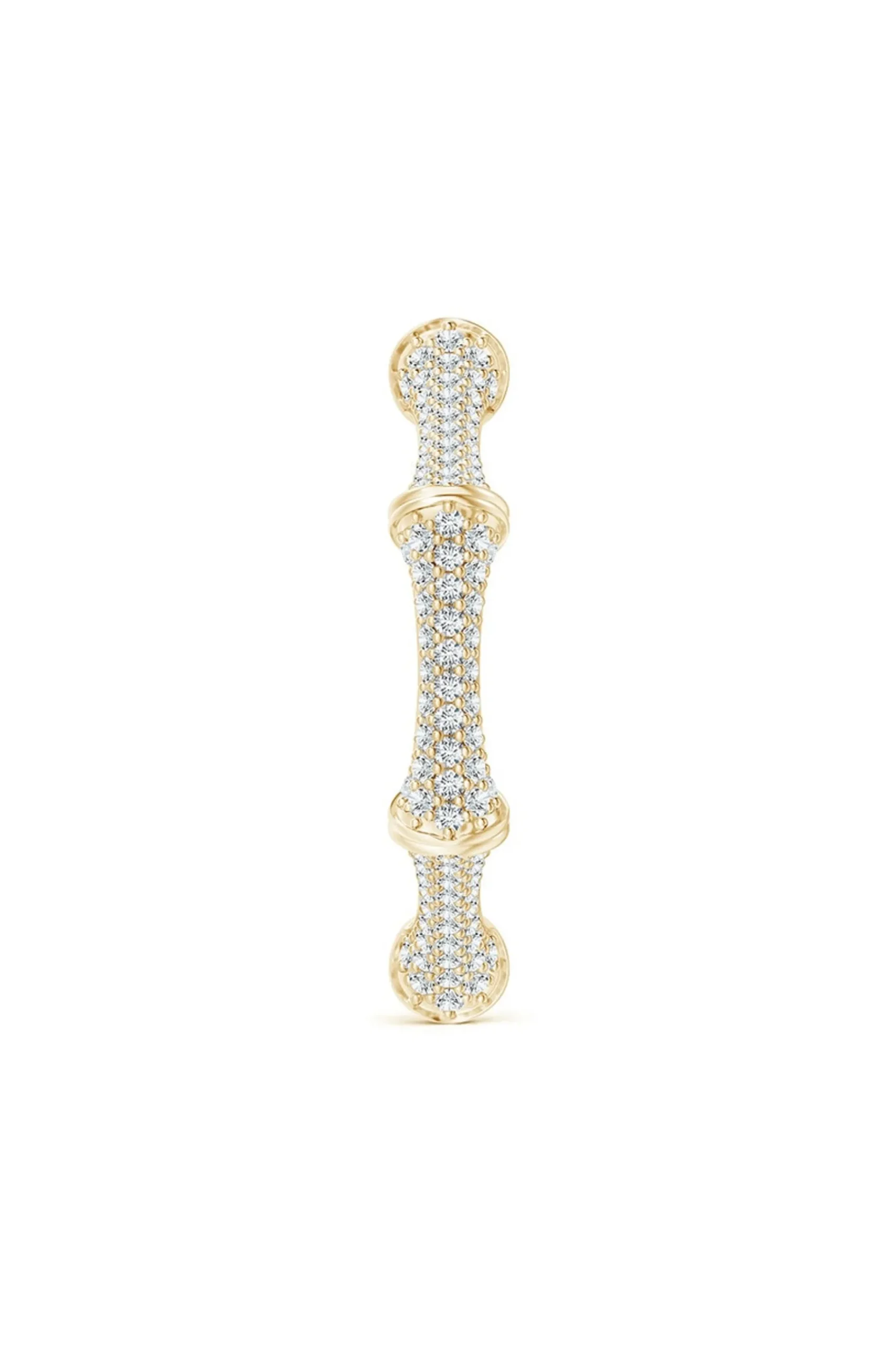 Natori Rings|Indochine-Indochine 14k Diamond Pave Bamboo Eternity Ring